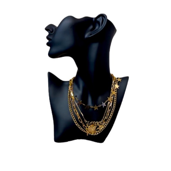 Love The Stars Multi Layered Gold necklace - Picture 2 of 3